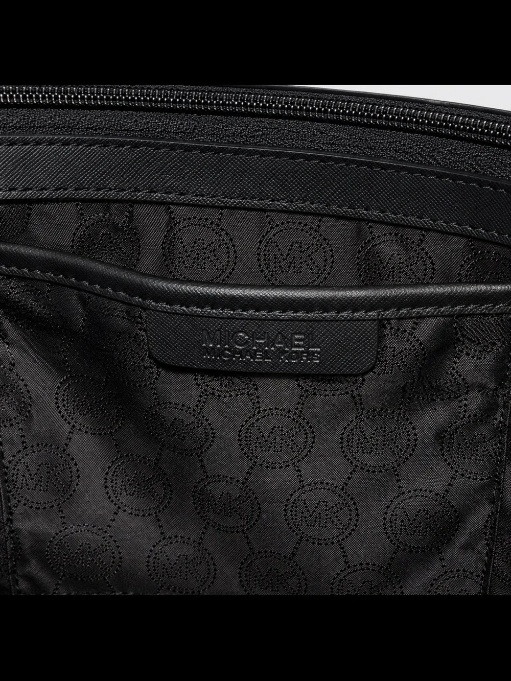 Michael Kors Black Leather Tote with Gold Hardware